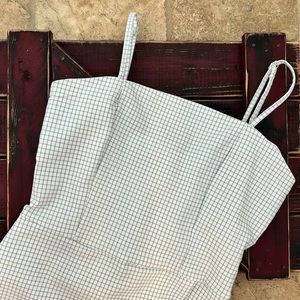 Altar’d State romper women’s size small blue and white cross striped